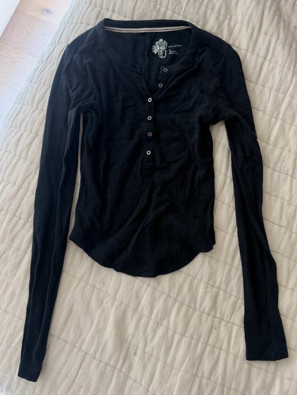 Anthropologie Black Long-Sleeve Top